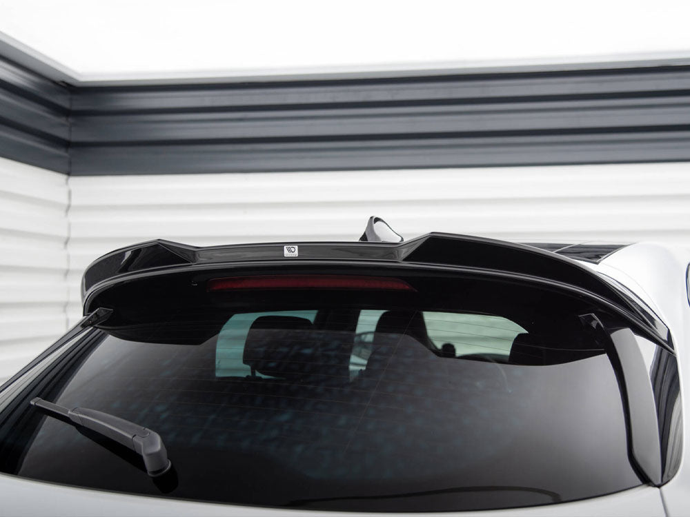 Maxton Design 3D Maserati Grecale GT and Modena Mk1 spoiler in black, shown on vehicle with sleek aerodynamic styling.