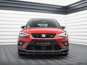 Maxton Design front splitter for Seat Arona FR Mk1, a sleek body styling part with a sporty look and aerodynamic design.