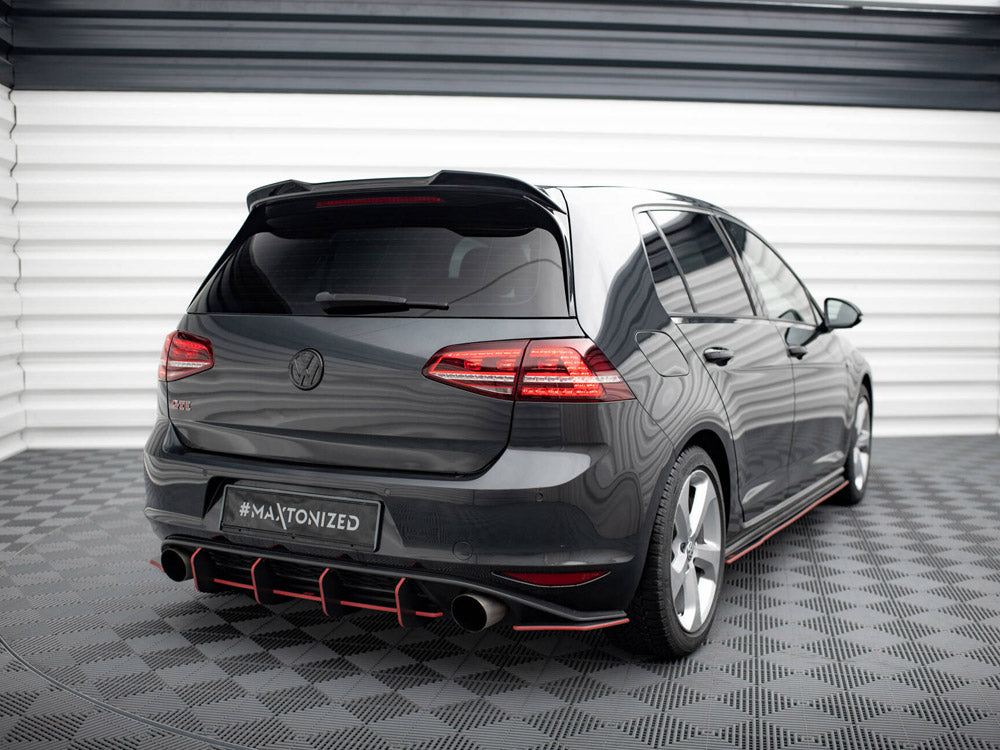 Maxton Design Spoiler CAP 3D Volkswagen Golf R / R-Line / GTI / GTD Mk7 / Mk7 Facelift - Wayside Performance 