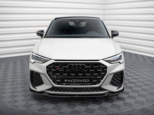 Maxton Design front splitter V.1 for Audi RSQ3 F3, body and styling accessory, shown mounted on car with aerodynamic design