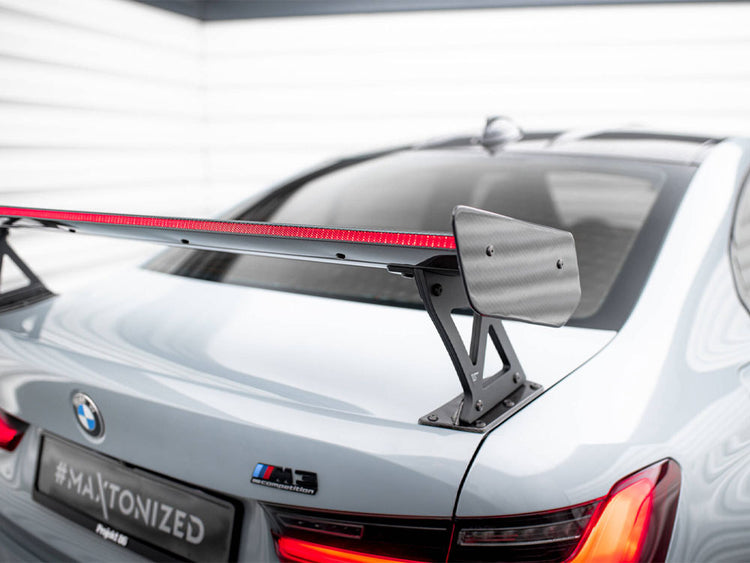 Maxton Design Carbon Spoiler With External Brackets Uprights + LED BMW M3 G80 - Wayside Performance 