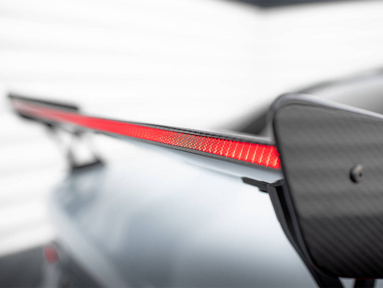 Maxton Design Carbon Spoiler With External Brackets Uprights + LED BMW M3 G80 - Wayside Performance 