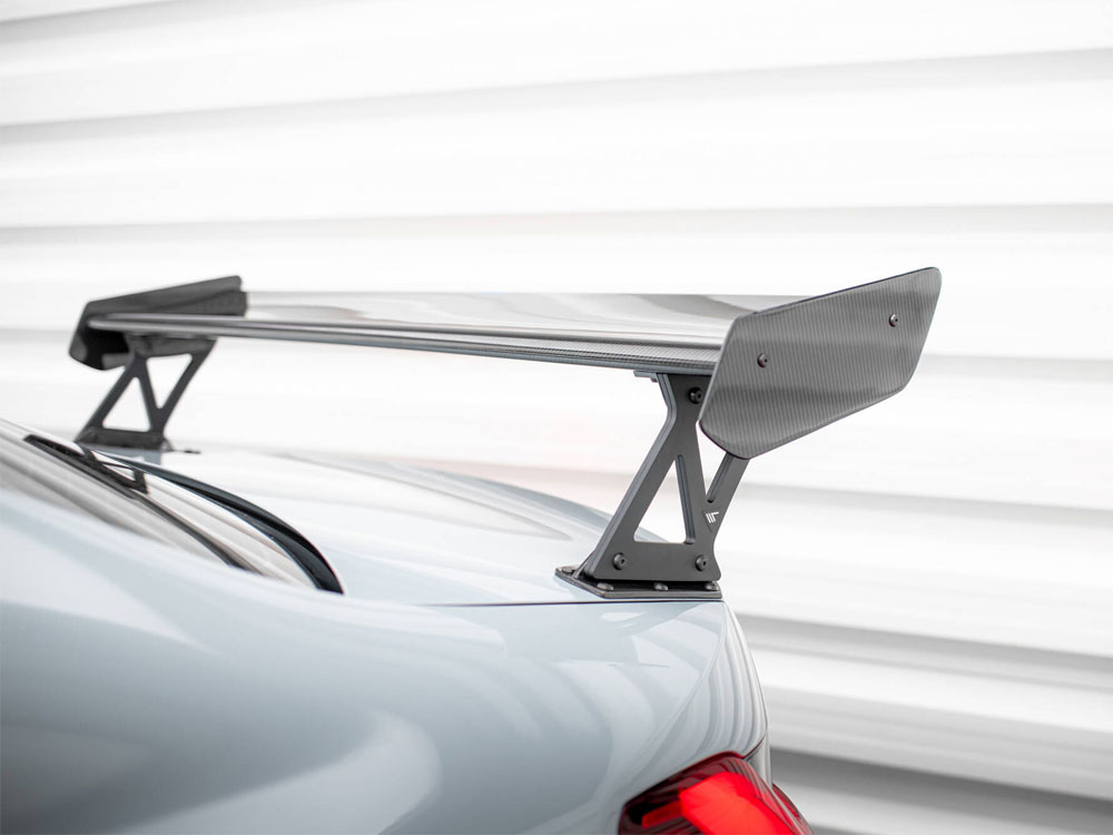 Maxton Design Carbon Spoiler With External Brackets Uprights + LED BMW M3 G80 - Wayside Performance 