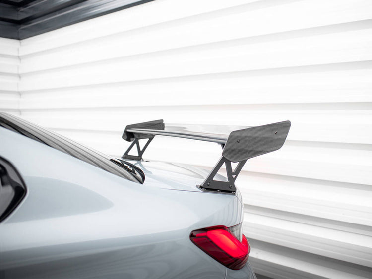 Maxton Design Carbon Spoiler With External Brackets Uprights + LED BMW M3 G80 - Wayside Performance 