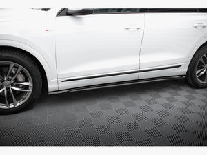 Maxton Design V.2 side skirts diffuser for Audi SQ8 and Q8 S-Line Mk1, black body styling parts on a vehicle