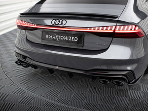 Maxton Design Rear Valance + Exhaust Ends Imitation Audi A7 S-Line C8 / S7 C8 / C8 Facelift / S7 Facelift - Wayside Performance 