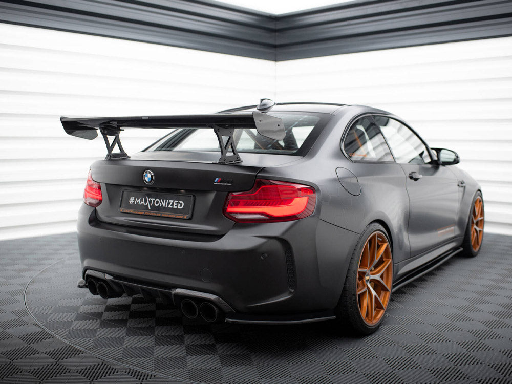 Carbon Spoiler With Internal Brackets Uprights BMW M2 F87 - Wayside Performance 