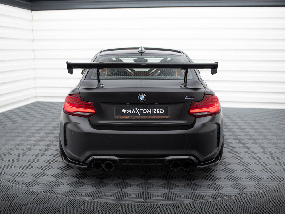 Carbon Spoiler With Internal Brackets Uprights BMW M2 F87 - Wayside Performance 