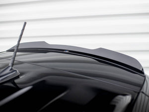 Maxton Design Spoiler CAP for Seat Arona FR Mk1, a sleek body and styling accessory, shown on a car with a close-up view.