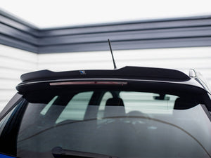 Maxton Design Spoiler CAP for Seat Arona FR Mk1, black body and styling accessory, enhances sporty look of vehicle.
