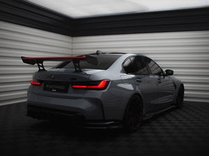 Maxton Design Carbon Spoiler With Internal Brackets Uprights + LED BMW M3 G80 - Wayside Performance 