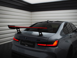 Maxton Design Carbon Spoiler With Internal Brackets Uprights + LED BMW M3 G80 - Wayside Performance 