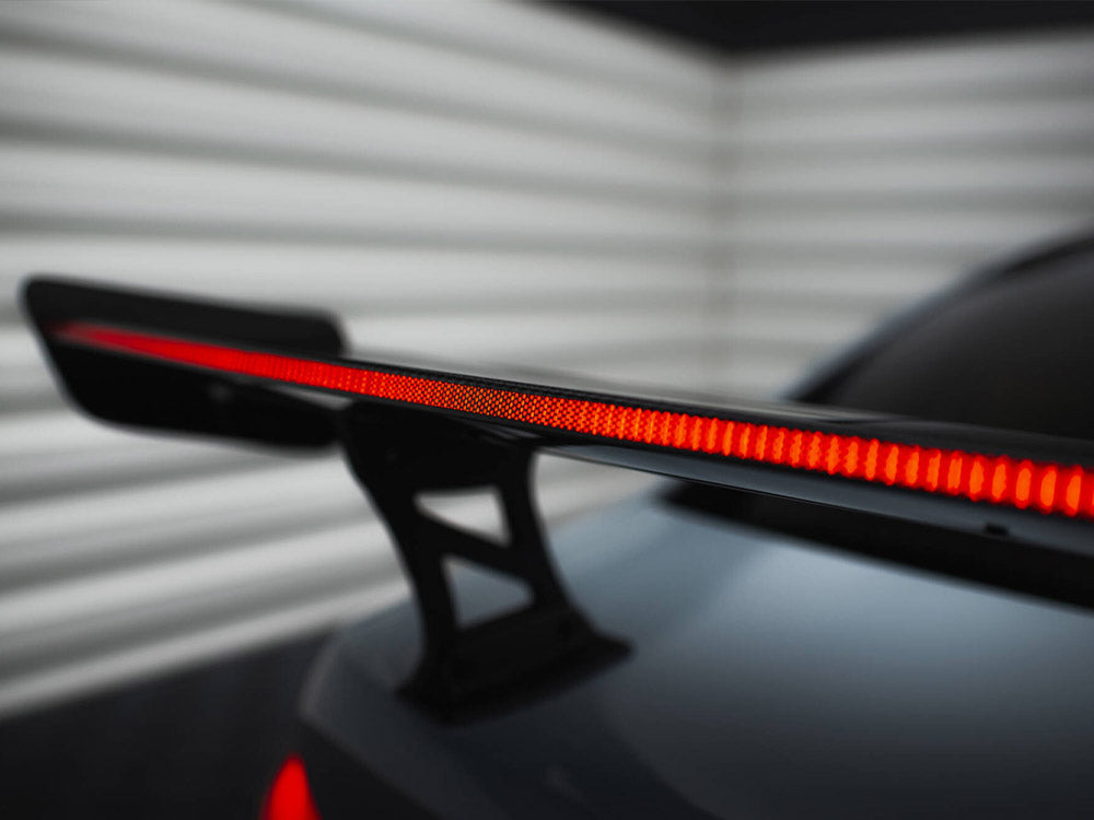 Maxton Design Carbon Spoiler With Internal Brackets Uprights + LED BMW M3 G80 - Wayside Performance 