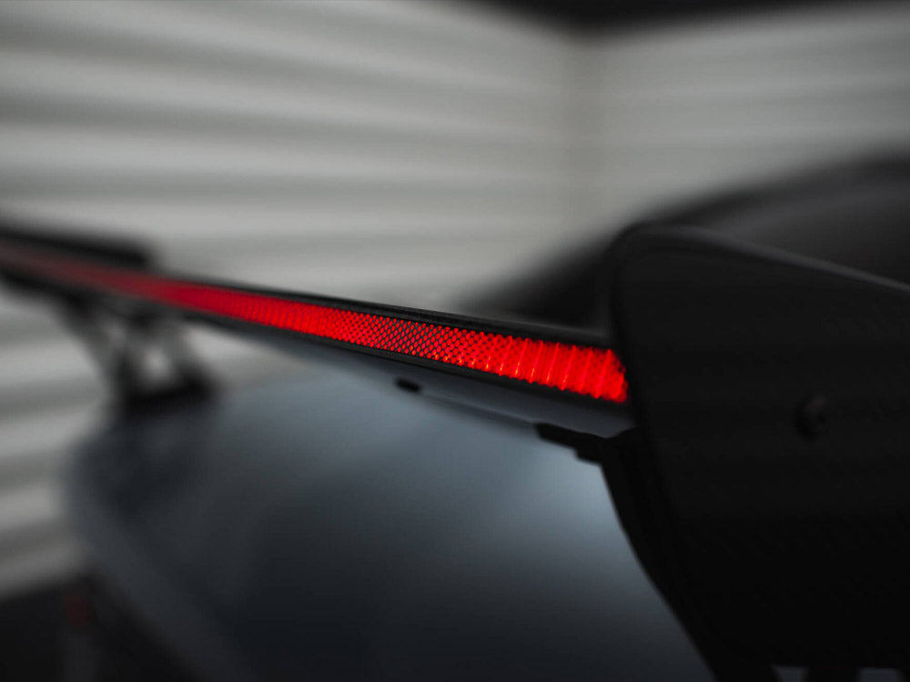 Maxton Design Carbon Spoiler With External Brackets Uprights + LED BMW M3 G80 - Wayside Performance 