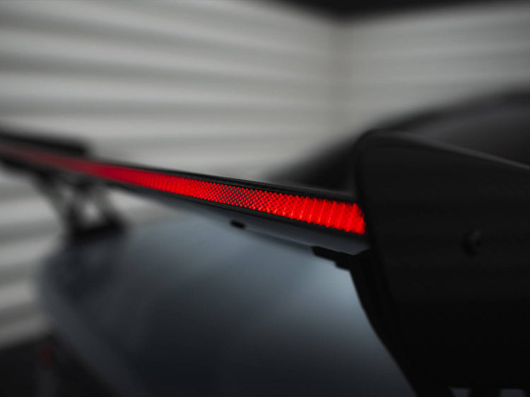 Maxton Design Carbon Spoiler With External Brackets Uprights + LED BMW M3 G80 - Wayside Performance 
