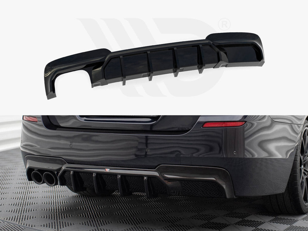 Maxton Design Rear Valance V.2 BMW 5 M-Pack F10 / F11 (Version with double exhaust on one side) - Wayside Performance 