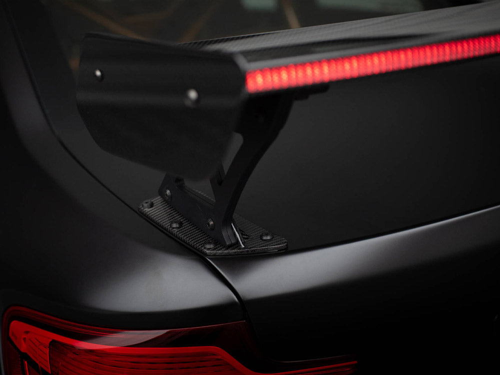 Carbon Spoiler With External Brackets Uprights + LED BMW M2 F87 - Wayside Performance 