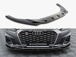 Maxton Design front splitter V1 for Audi S5 and A5 S-line F5 facelift models, body and styling accessory, black aerodynamic design