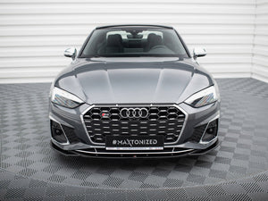 Maxton Design front splitter V1 for Audi S5 and A5 S-line F5 facelift, body and styling accessory, black aerodynamic car part