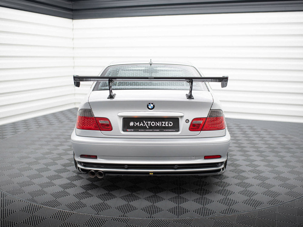 Carbon Spoiler With Internal Brackets Uprights BMW 3 Coupe E46 - Wayside Performance 