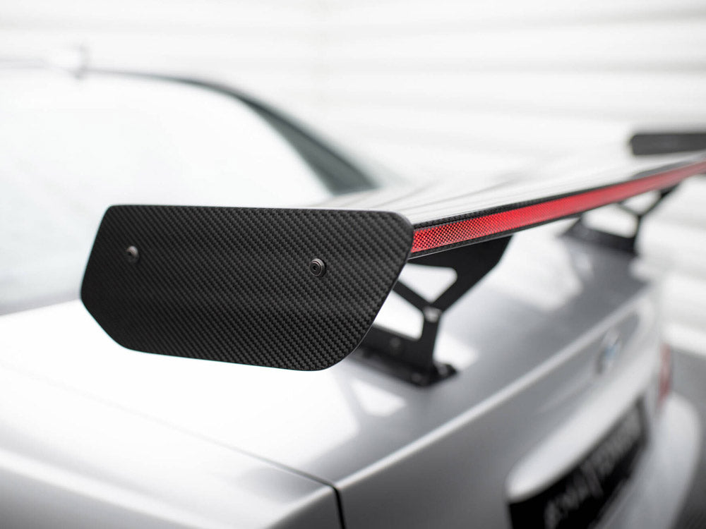 Carbon Spoiler With Internal Brackets Uprights + LED BMW 3 Coupe E46 - Wayside Performance 