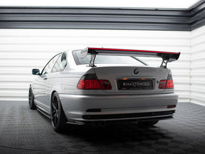 Carbon Spoiler With External Brackets Uprights + LED BMW 3 Coupe E46 - Wayside Performance 