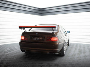 Carbon Spoiler With External Brackets Uprights + LED BMW 3 Coupe E46 - Wayside Performance 