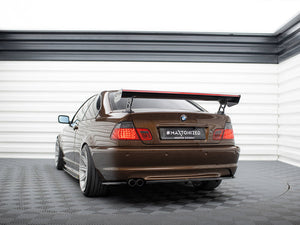 Carbon Spoiler With External Brackets Uprights + LED BMW 3 Coupe E46 - Wayside Performance 