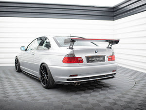 Carbon Spoiler With External Brackets Uprights + LED BMW 3 Coupe E46 - Wayside Performance 