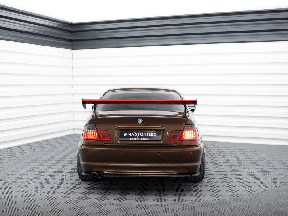 Carbon Spoiler With External Brackets Uprights + LED BMW 3 Coupe E46 - Wayside Performance 