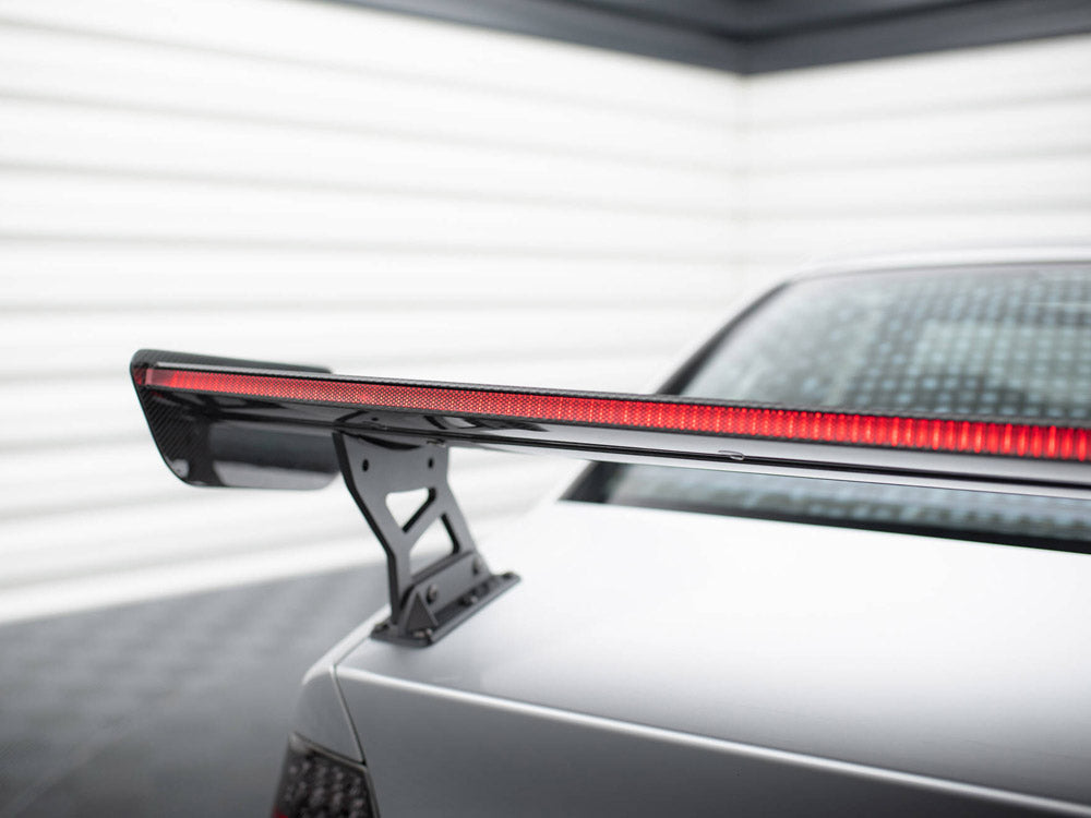 Carbon Spoiler With External Brackets Uprights + LED BMW 3 Coupe E46 - Wayside Performance 