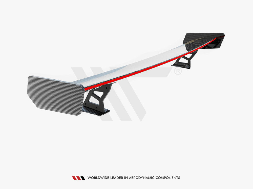 Carbon Spoiler With External Brackets Uprights + LED BMW 3 Coupe E46 - Wayside Performance 