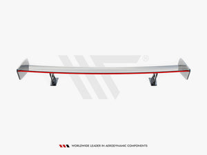 Carbon Spoiler With External Brackets Uprights + LED BMW 3 Coupe E46 - Wayside Performance 