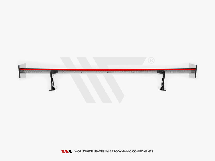 Carbon Spoiler With External Brackets Uprights + LED BMW 3 Coupe E46 - Wayside Performance 