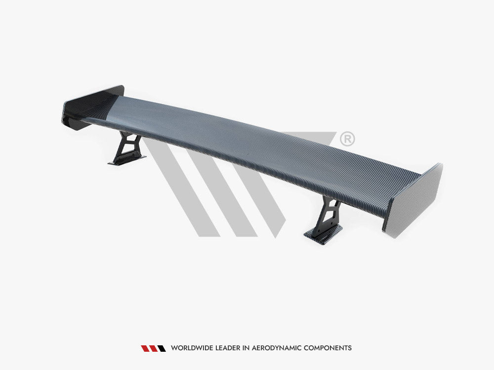 Carbon Spoiler With External Brackets Uprights + LED BMW 3 Coupe E46 - Wayside Performance 