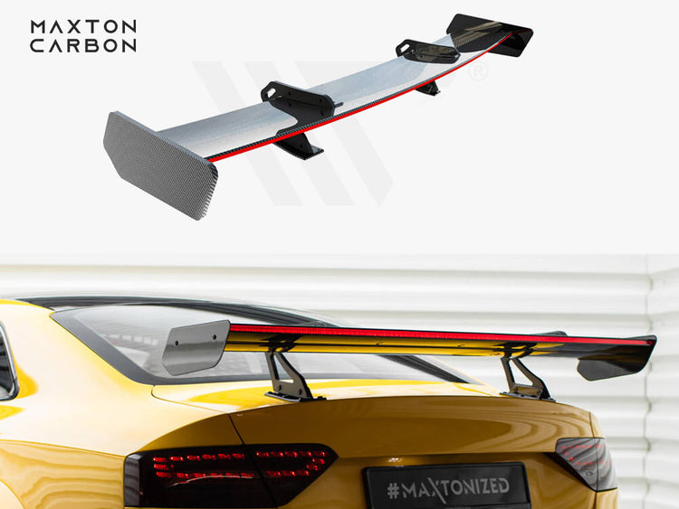 Carbon Spoiler With Upper Swan Mounting + LED Audi A5 Coupe 8T - Wayside Performance 