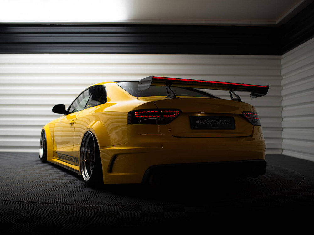 Carbon Spoiler With Upper Swan Mounting + LED Audi A5 Coupe 8T - Wayside Performance 
