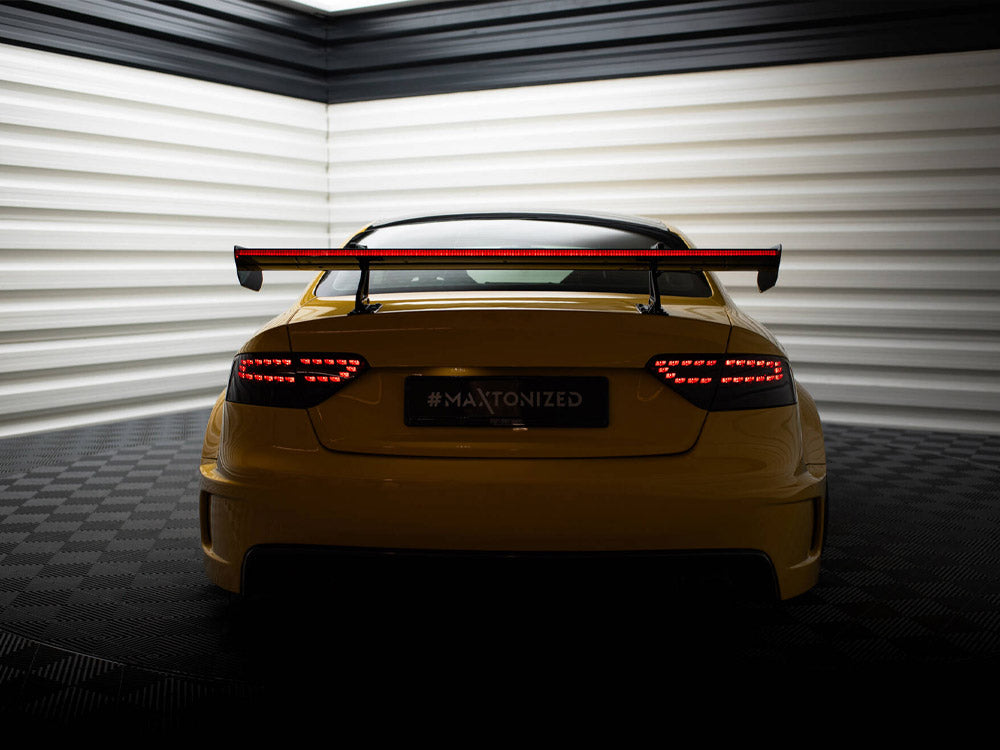 Carbon Spoiler With Upper Swan Mounting + LED Audi A5 Coupe 8T - Wayside Performance 