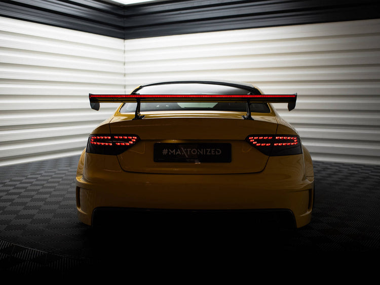 Carbon Spoiler With Upper Swan Mounting + LED Audi A5 Coupe 8T - Wayside Performance 