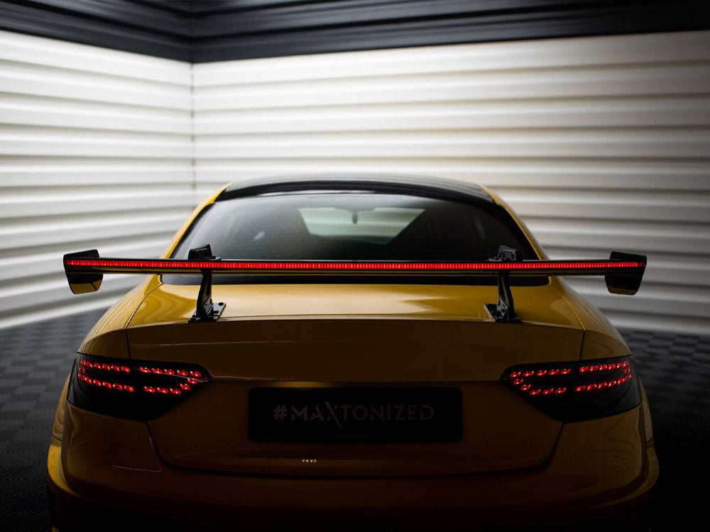 Carbon Spoiler With Upper Swan Mounting + LED Audi A5 Coupe 8T - Wayside Performance 