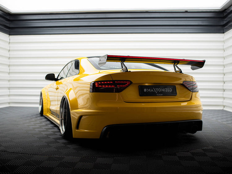 Carbon Spoiler With Upper Swan Mounting + LED Audi A5 Coupe 8T - Wayside Performance 