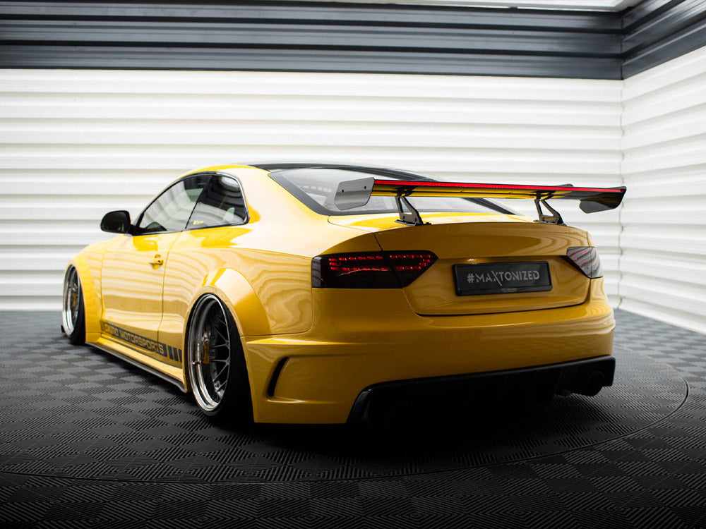 Carbon Spoiler With Upper Swan Mounting + LED Audi A5 Coupe 8T - Wayside Performance 