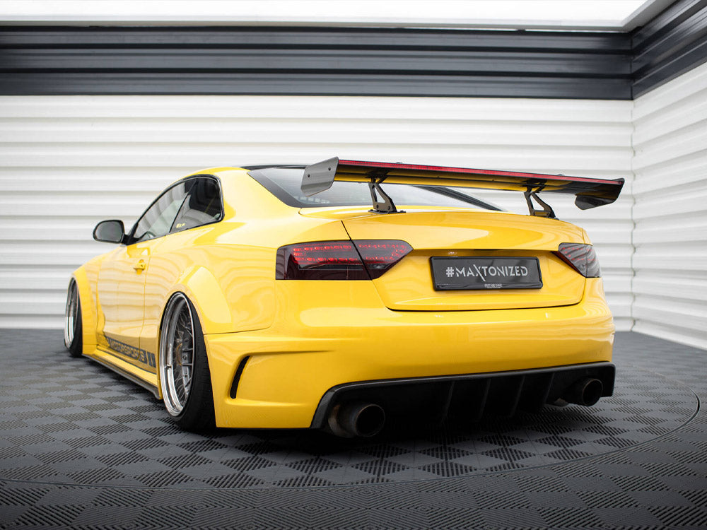 Carbon Spoiler With Upper Swan Mounting + LED Audi A5 Coupe 8T - Wayside Performance 