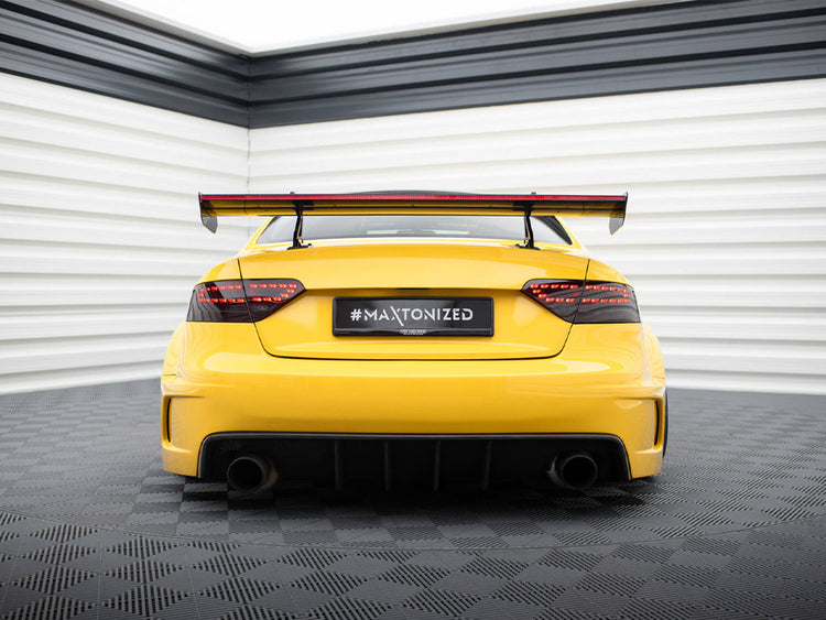 Carbon Spoiler With Upper Swan Mounting + LED Audi A5 Coupe 8T - Wayside Performance 