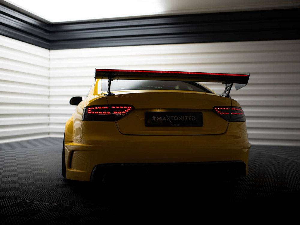 Carbon Spoiler With External Brackets Uprights + LED Audi A5 Coupe 8T - Wayside Performance 