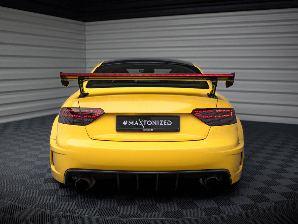 Carbon Spoiler With External Brackets Uprights + LED Audi A5 Coupe 8T - Wayside Performance 