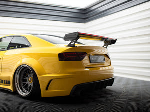 Carbon Spoiler With External Brackets Uprights + LED Audi A5 Coupe 8T - Wayside Performance 