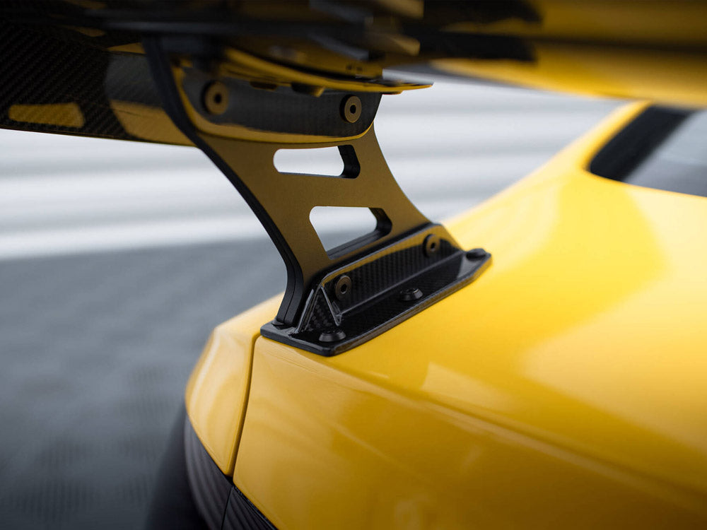 Carbon Spoiler With External Brackets Uprights + LED Audi A5 Coupe 8T - Wayside Performance 