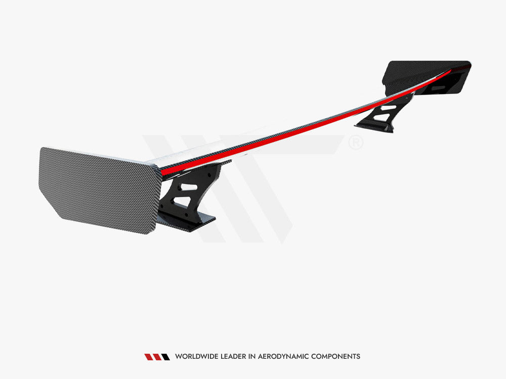 Carbon Spoiler With External Brackets Uprights + LED Audi A5 Coupe 8T - Wayside Performance 