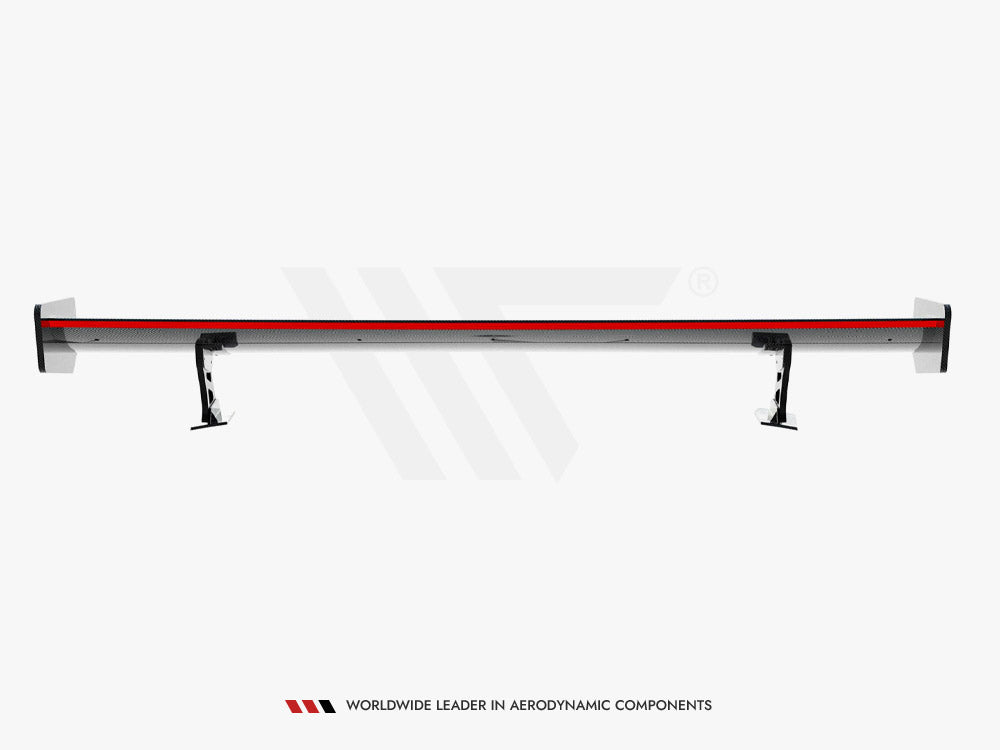 Carbon Spoiler With External Brackets Uprights + LED Audi A5 Coupe 8T - Wayside Performance 
